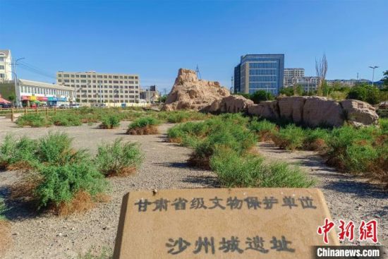 圖為沙州郡城遺址公園古遺址?！⊥醣筱y 攝