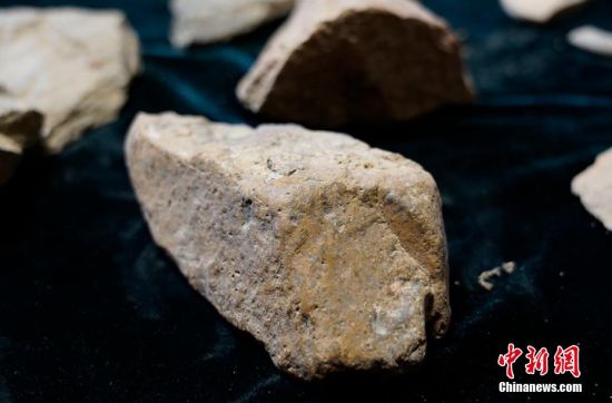 圖為靜寧縣賈河鄉(xiāng)竇坪村出土的石器。 夏劍鋒 攝