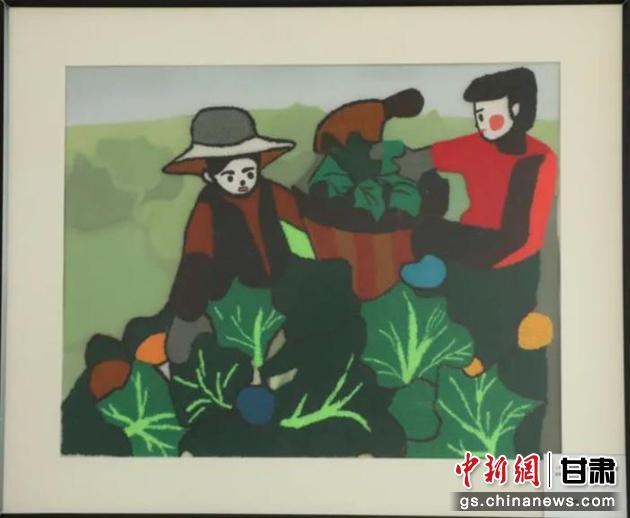 皋蘭縣高原夏菜項目幫助當?shù)貗D女增收致富。刺繡 黃淑娟 繡稿 趙海科