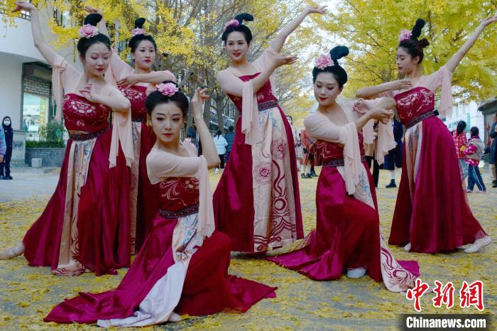 圖為秦州區(qū)文旅局組織的舞蹈隊(duì)帶來的舞蹈《醉太平》?！∏刂輩^(qū)委宣布供圖