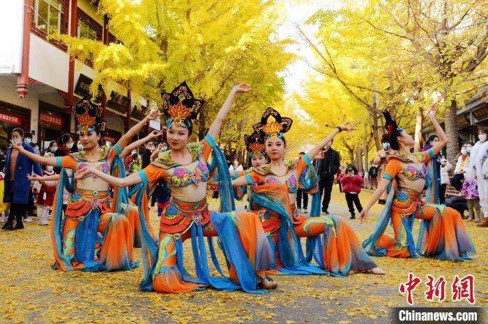 圖為秦州區(qū)文旅局組織的舞蹈隊(duì)帶來的舞蹈《絲路》?！∏刂輩^(qū)委宣布供圖