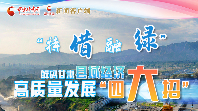 圖解|“特、借、融、綠”解碼甘肅縣域經(jīng)濟(jì)高質(zhì)量發(fā)展“四大招”